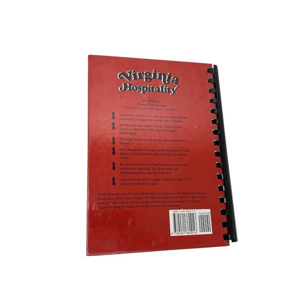 Cookbook Virginia Hospitality The Junior League Of Hampton Roads Recipes Meals - Picture 2 of 14